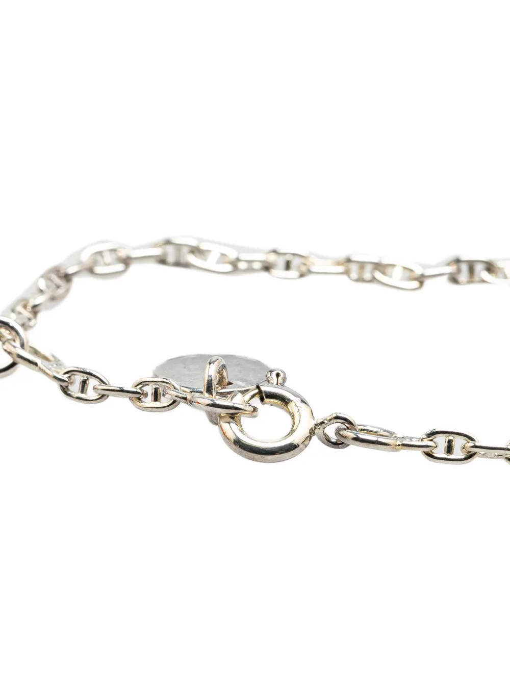 HERMES 21ST CENTURY STERLING SILVER KELLY CHARM COSTUME BRACELET