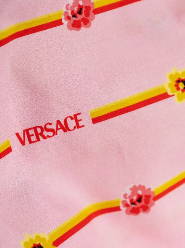 Versace Kids Shorts In Bloom Rosado FARFETCH CO