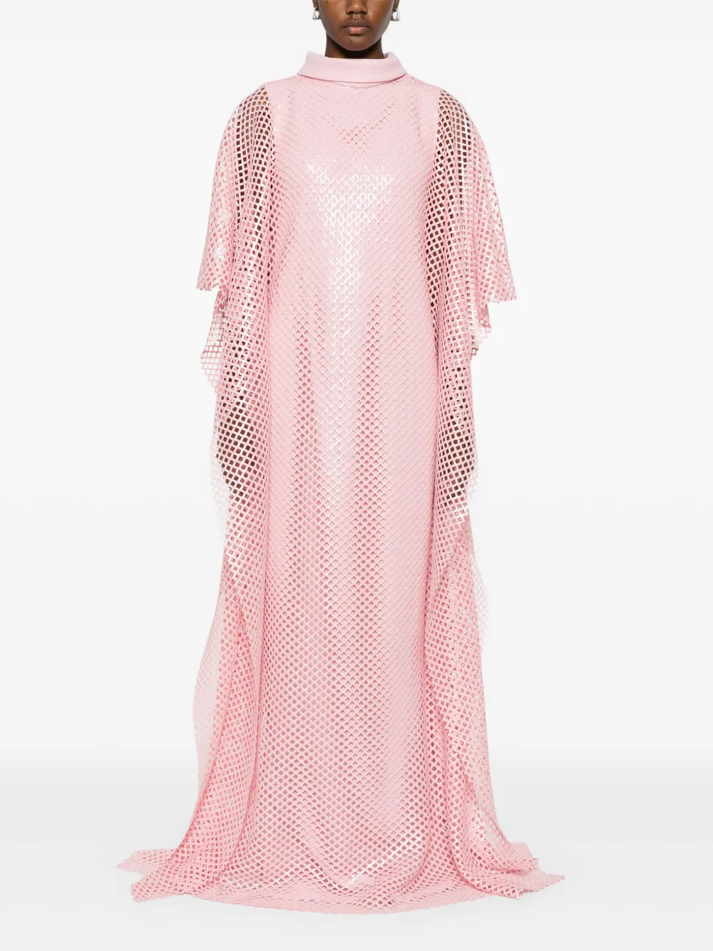 JEAN-LOUIS SABAJI Mesh abaya - Roze