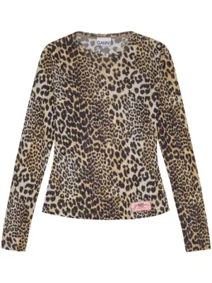 Baserange leopard-print long-sleeve T-shirt | Neutrals | FARFETCH