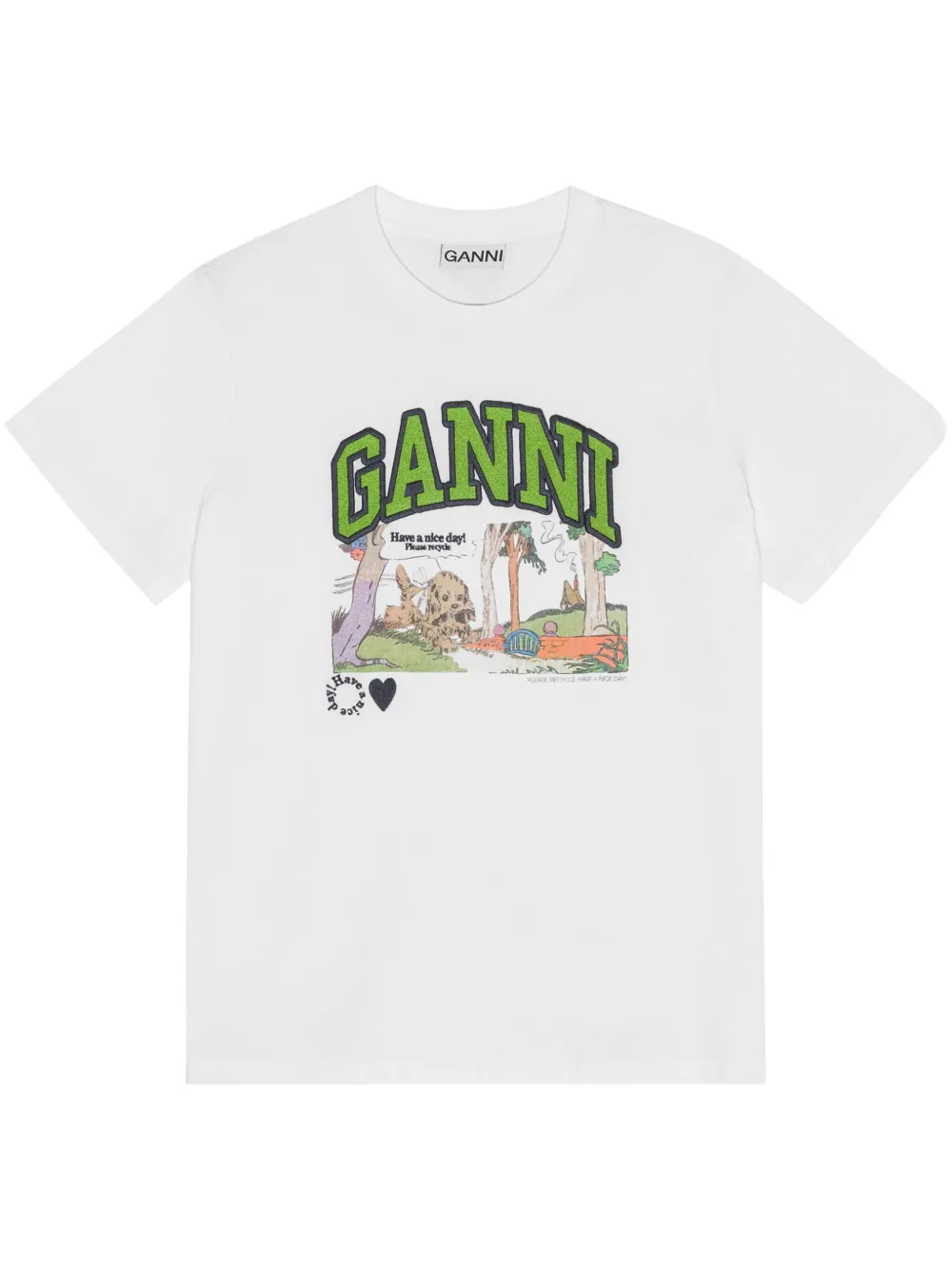GANNI playera estampada | blanco | Image 1