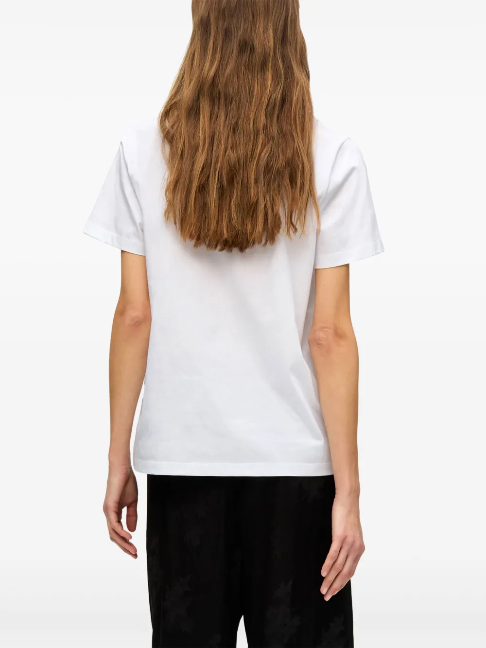GANNI T-shirt met print Wit