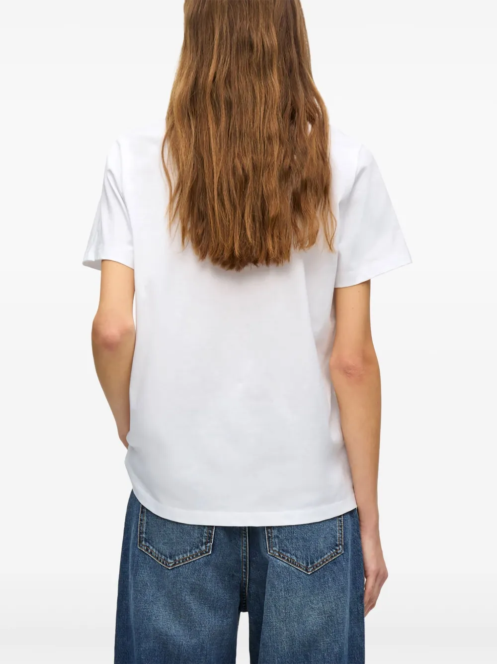 GANNI T-shirt met print Wit