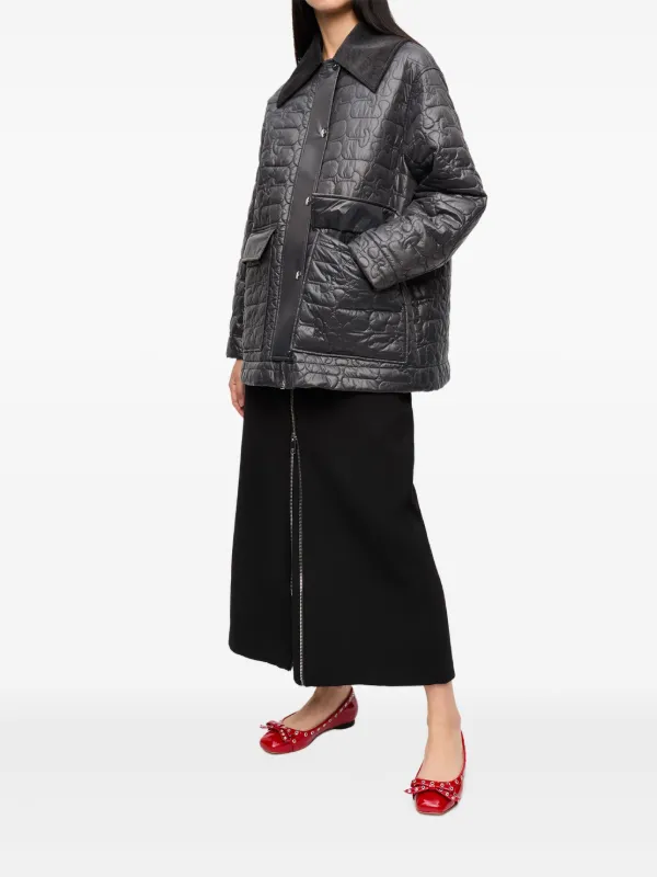 GANNI キルティング ジャケット | グレー | FARFETCH JP