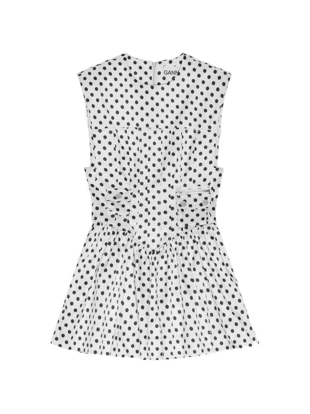 GANNI Mini-jurk met stippen Wit
