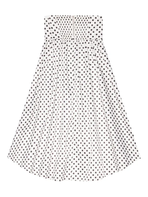 GANNI ポルカドット マキシスカート | ホワイト | FARFETCH JP