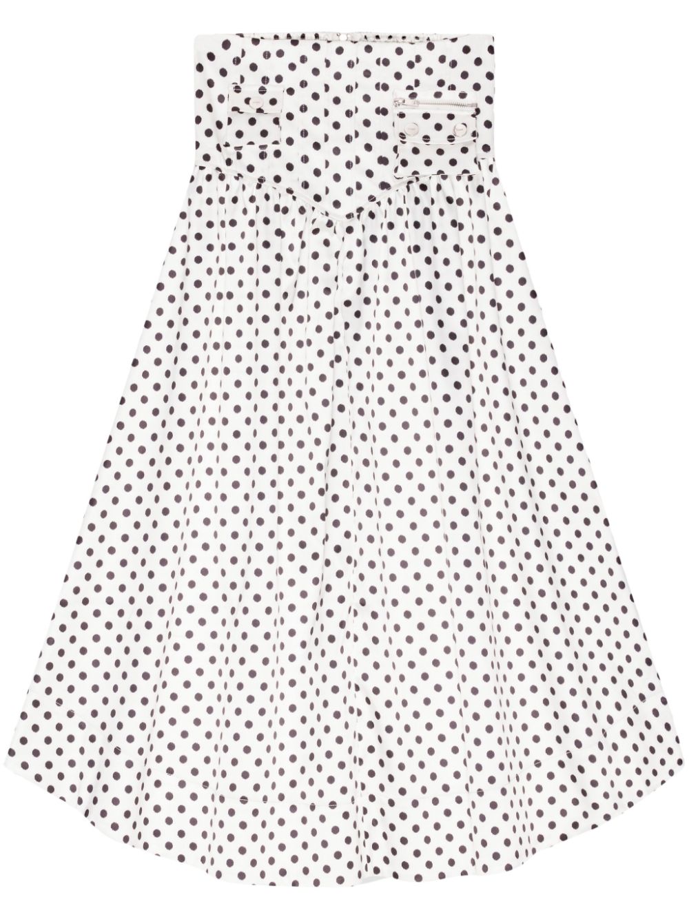 polka dot-print maxi skirt