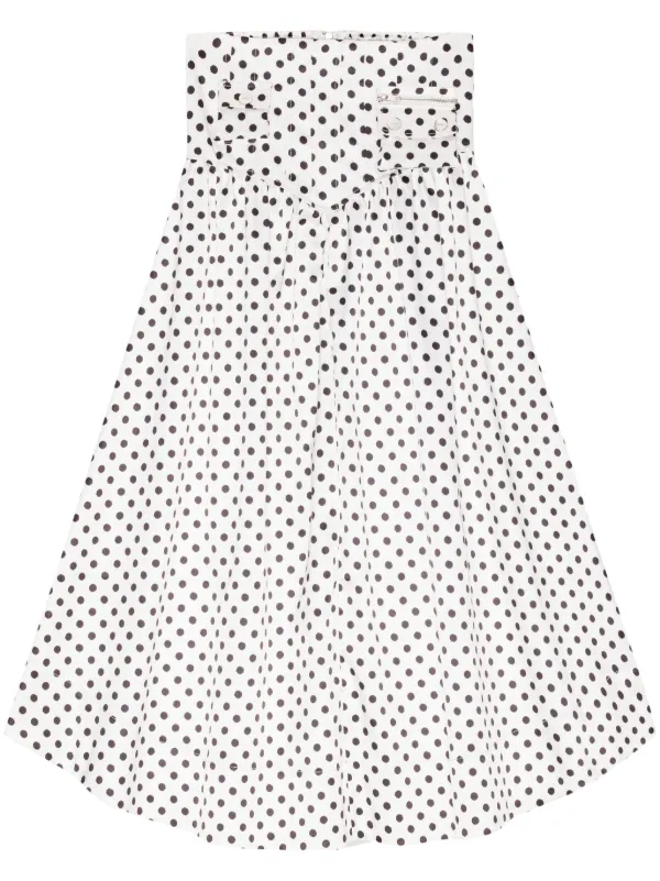 GANNI ポルカドット マキシスカート | ホワイト | FARFETCH JP GANNI ポルカドット マキシスカート | ホワイト | FARFETCH JP