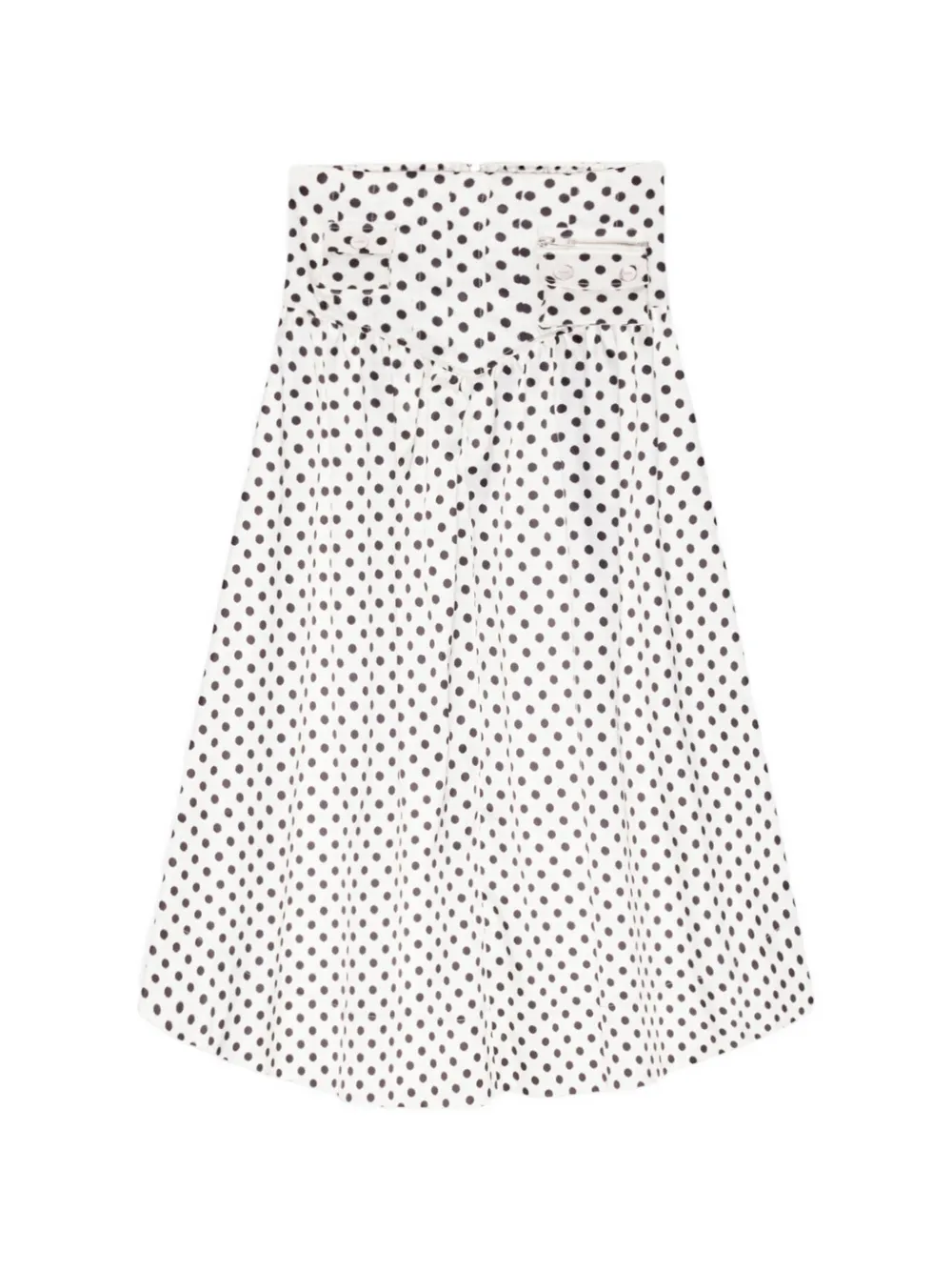 GANNI Gonna lunga a pois - Bianco