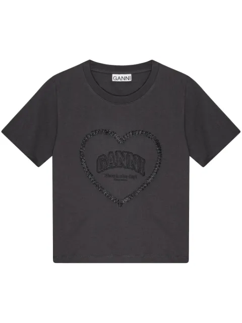 GANNI heart-motif T-shirt
