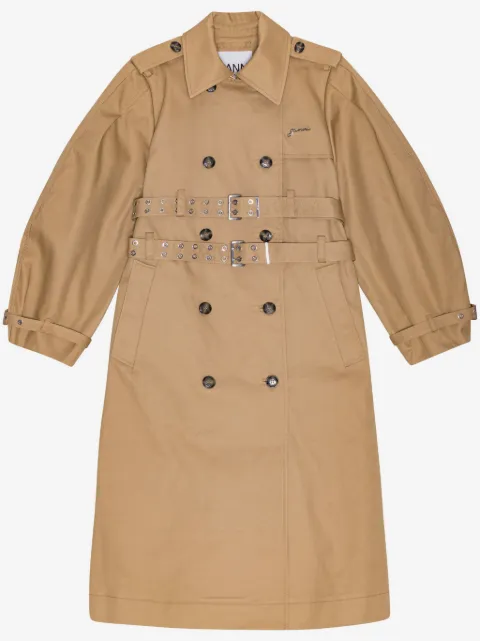 GANNI trench à taille ceinturée