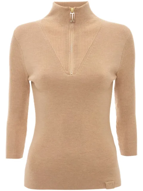 Victoria Beckham half-zip knitted top 
