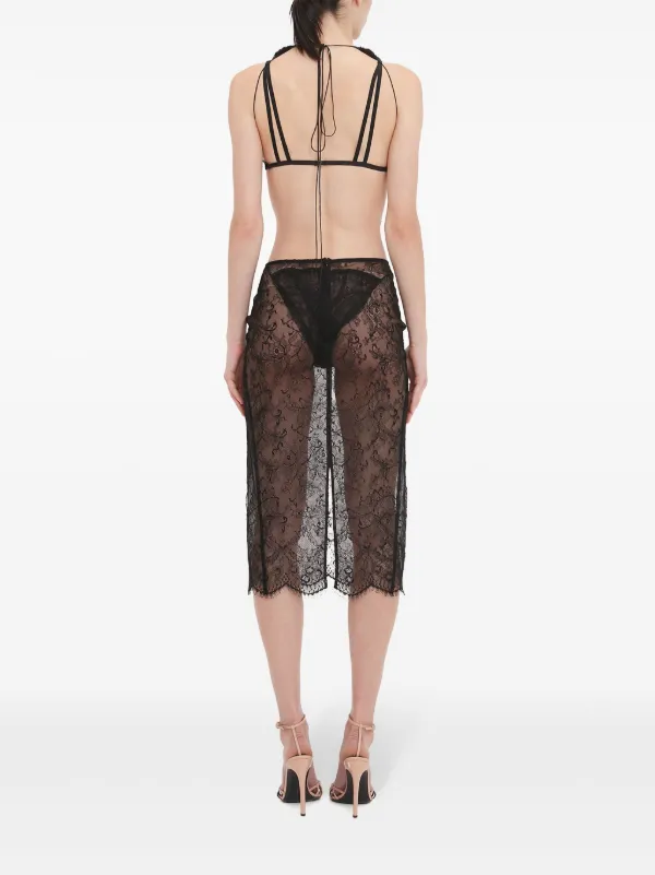 Victoria Beckham レーススカート【美品】 Victoria Beckham chantilly-lace Midi Skirt | Black | FARFETCH
