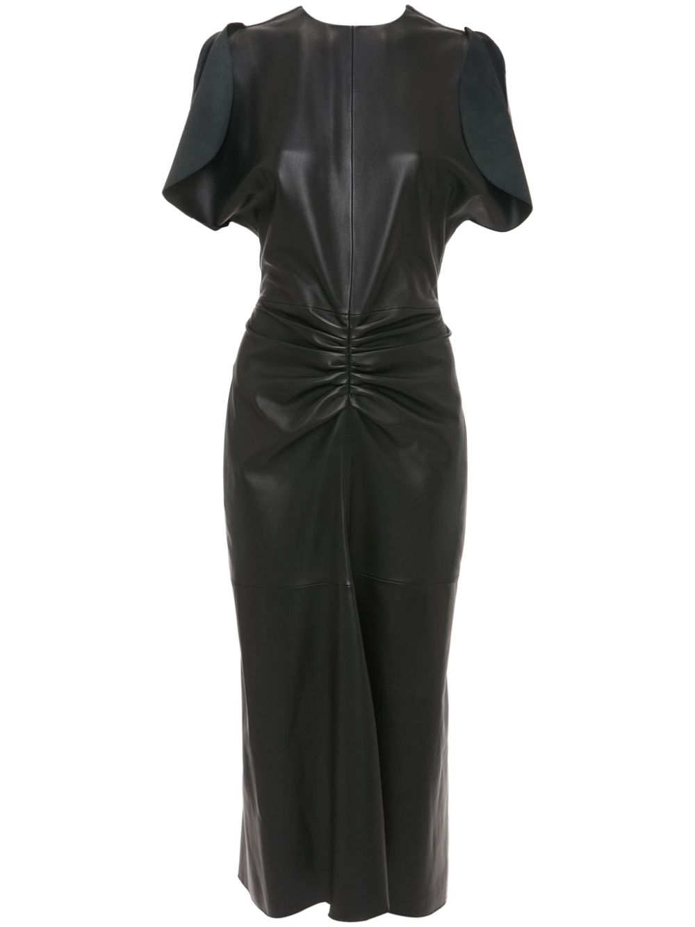 Victoria Beckham gathered midi dress – Black