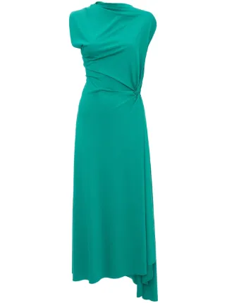 draped asymmetric midi dress Ceylan Women's Asymmetric Midi Dress with Draped One Shoulder –  Houseofceylan main image 1