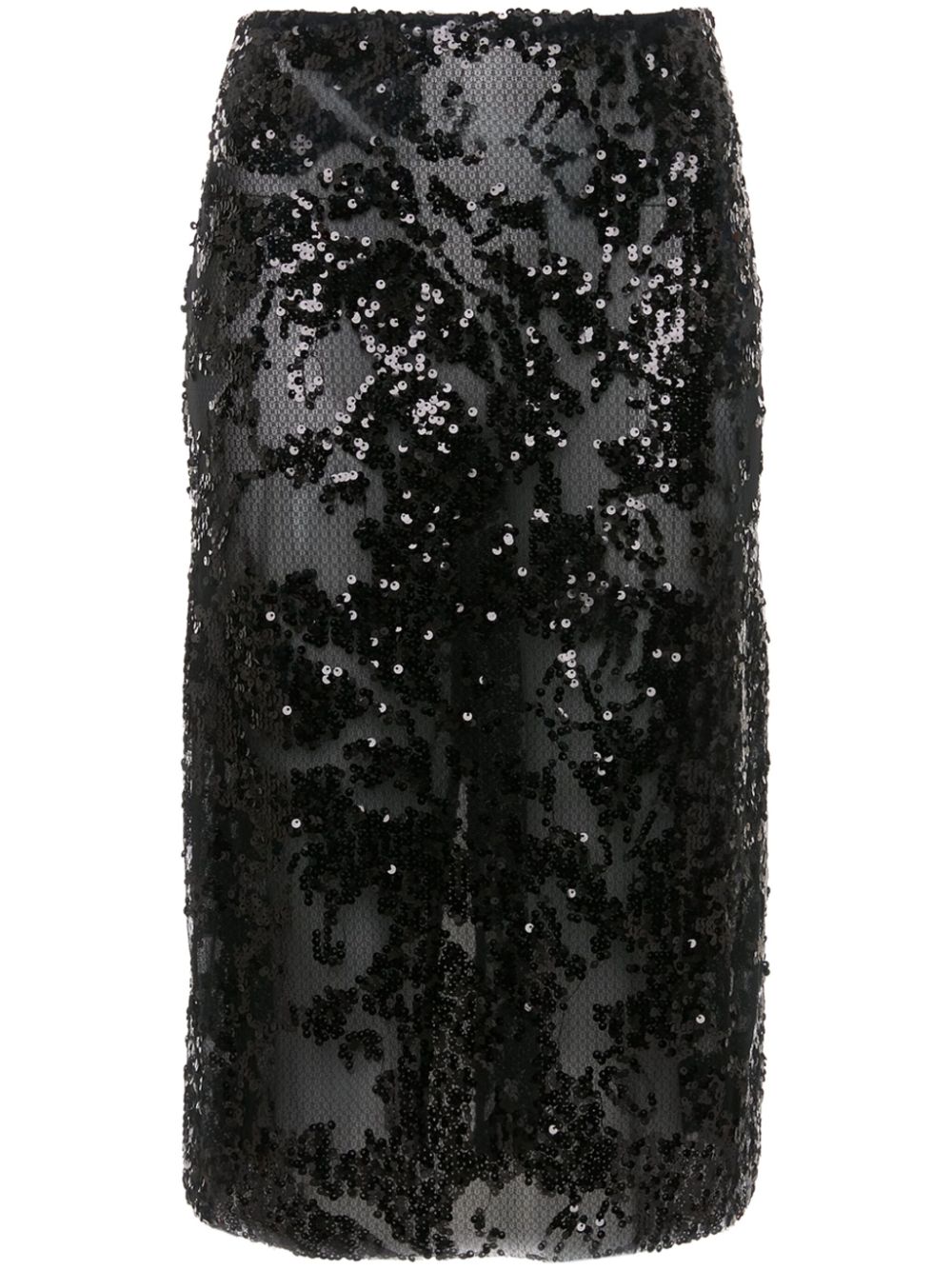 sequin-embellished pencil midi skirt