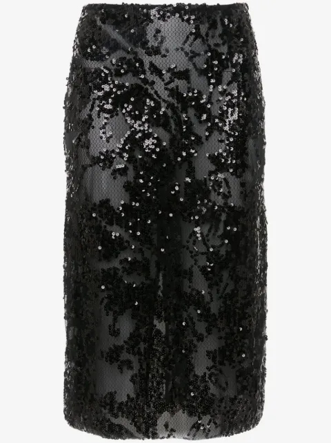 Victoria Beckham sequin-embellished pencil midi skirt