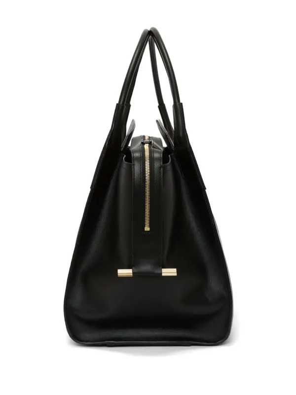 Victoria Beckham レザー トートバッグ | ブラック | FARFETCH JP