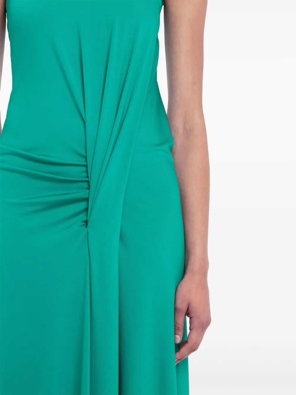 Victoria Beckham Gedrapeerde maxi-jurk Groen
