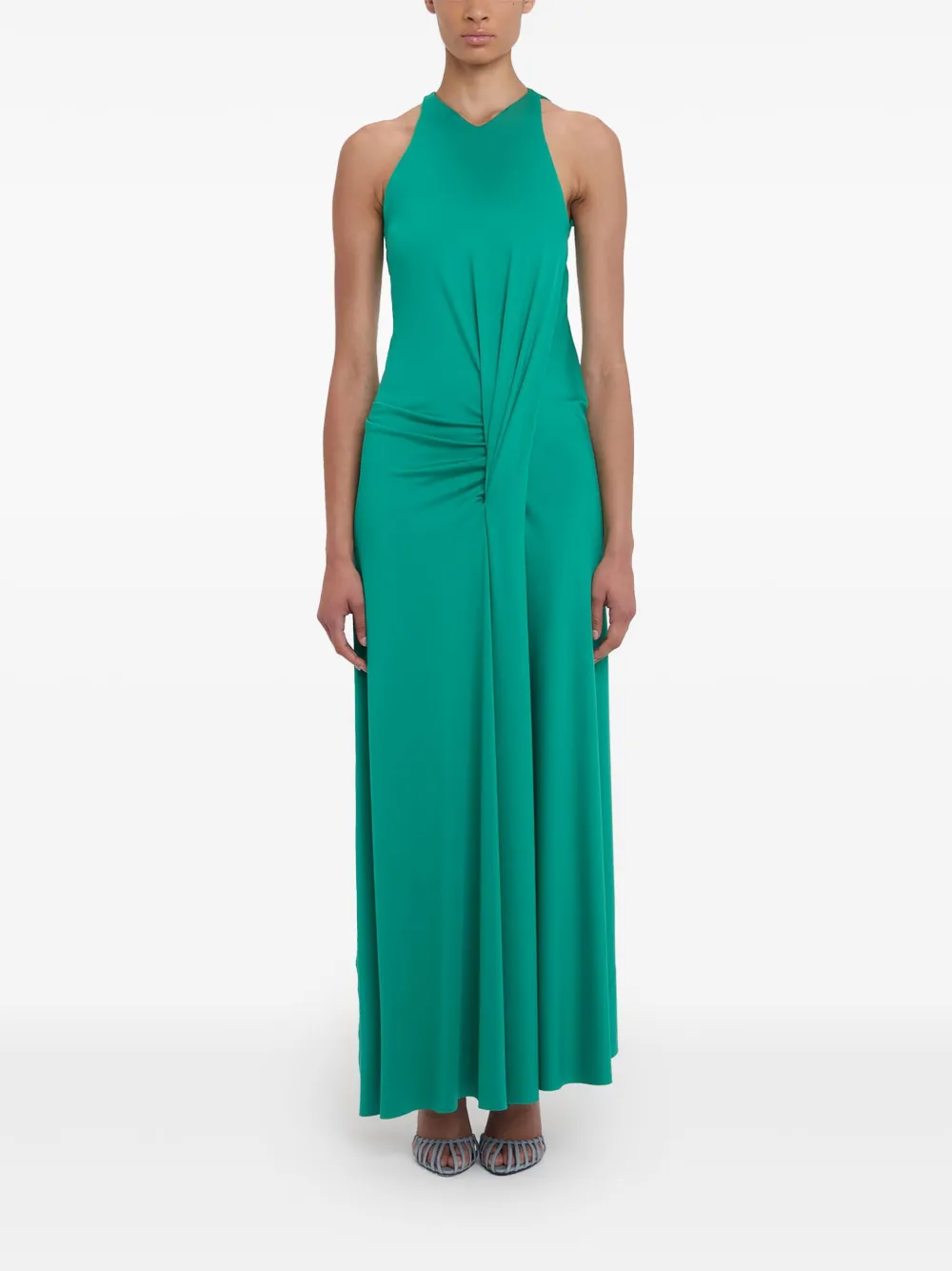 victoriabeckham Victoria Beckham Gedrapeerde maxi-jurk - Groen