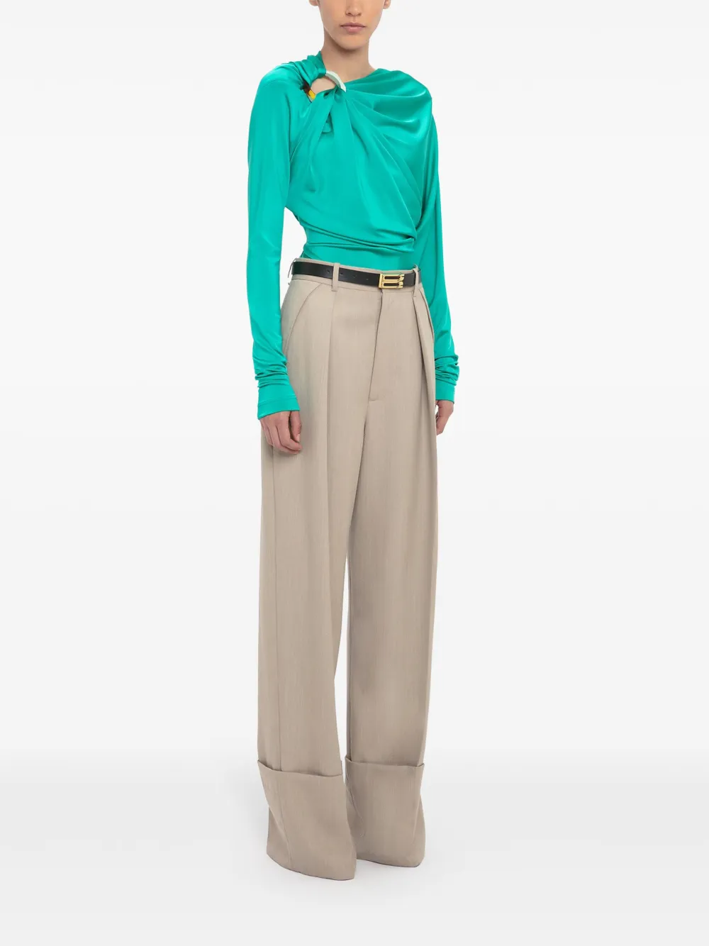 Victoria Beckham Gedrapeerde blouse Blauw