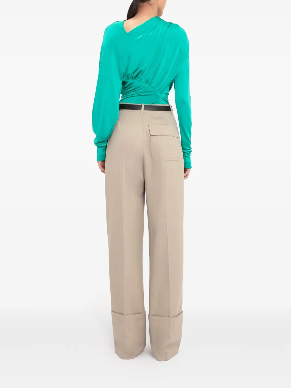 Victoria Beckham Gedrapeerde blouse Blauw