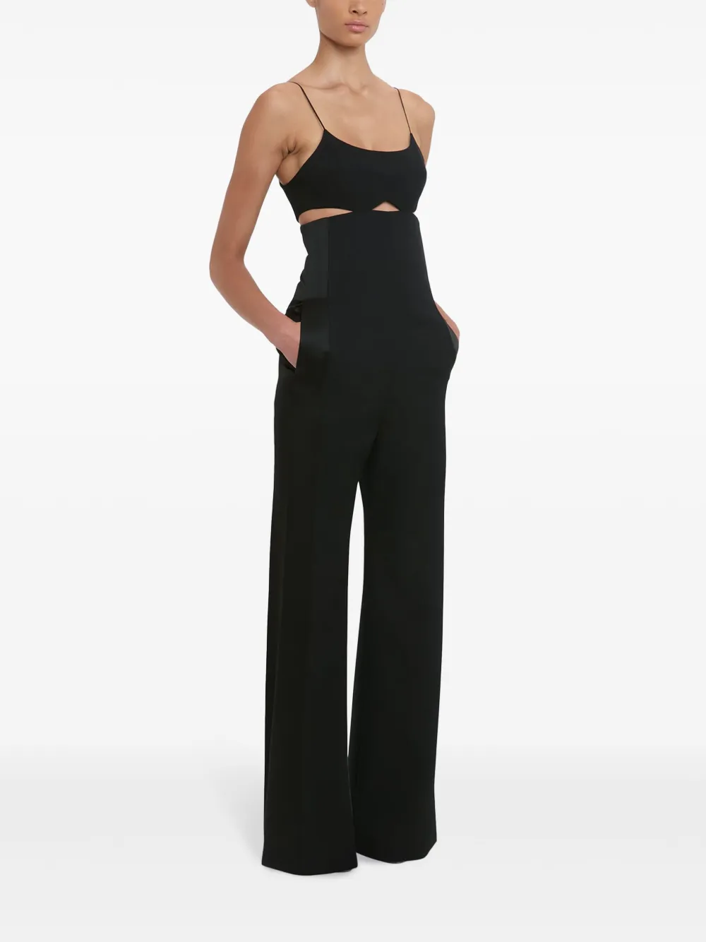 Victoria Beckham Jumpsuit met uitgesneden details Zwart