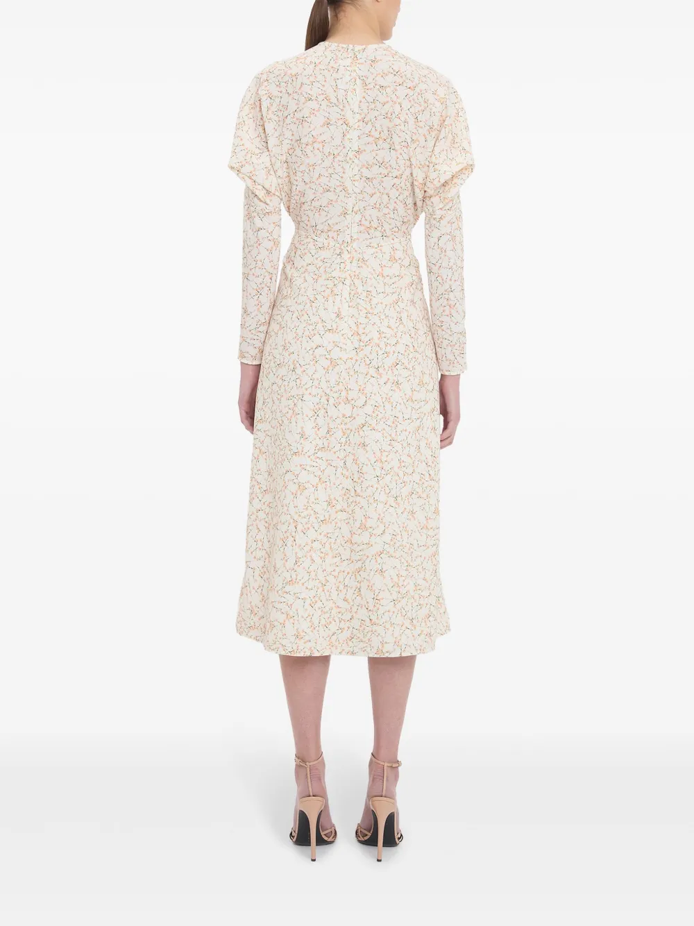 VICTORIA BECKHAM DOLMAN-SLEEVE MIDI DRESS 