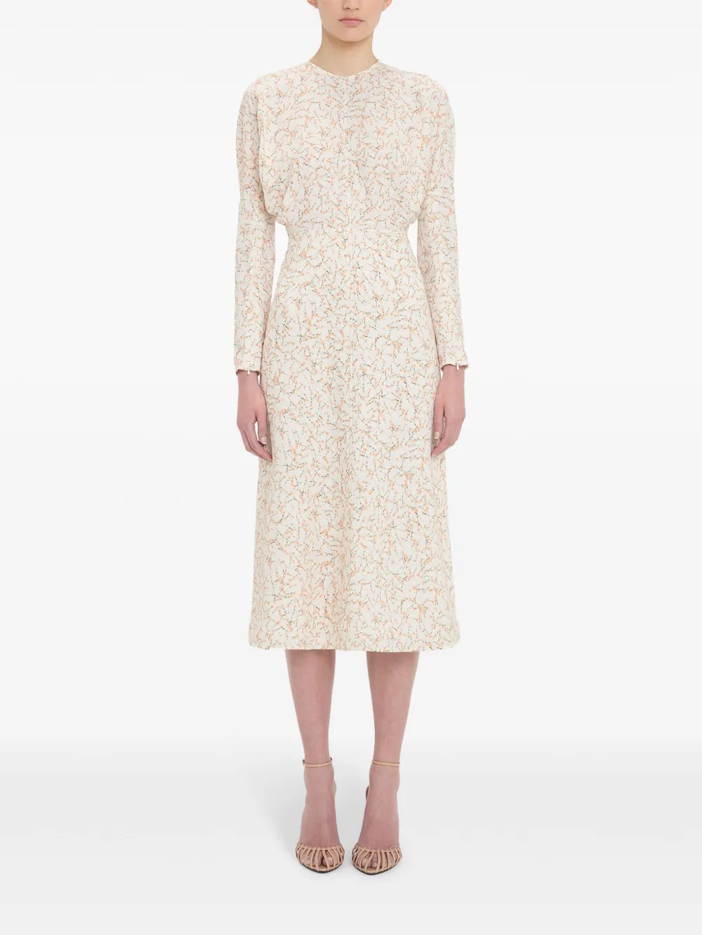 victoriabeckham Victoria Beckham Jurk met dolman mouwen - Beige