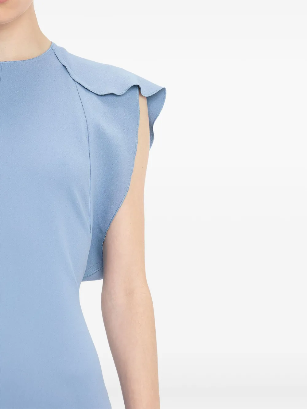 Victoria Beckham Midi-jurk met kapmouwen Blauw