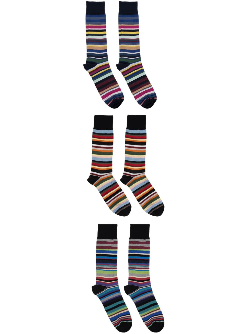 Paul Smith طقم جوارب مخططة 3 قطع | أزرق | Image 1
