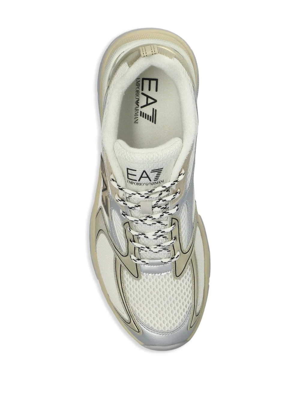 Ea7 Emporio Armani panelled sneakers Neutrals