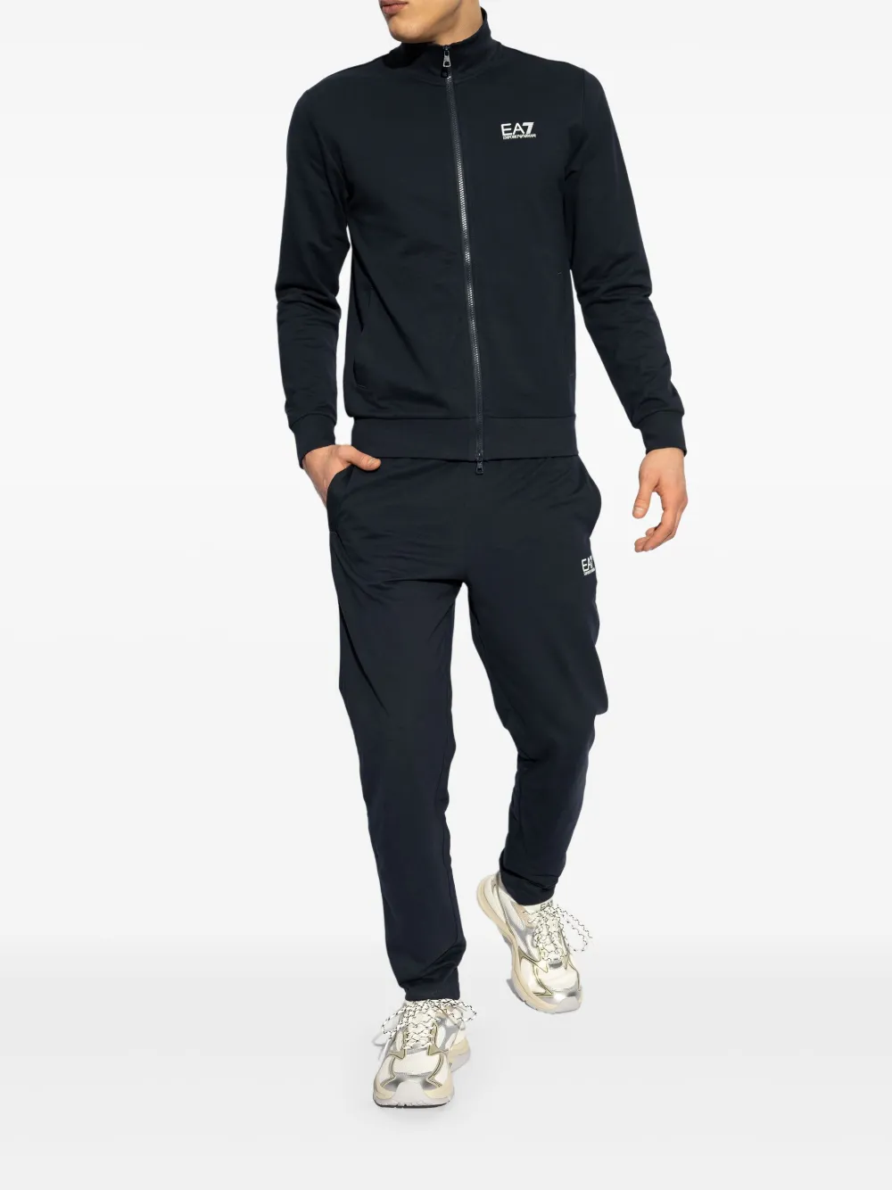 Ea7 Emporio Armani panelled sneakers Neutrals