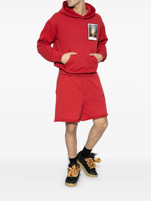 Helmut lang red hoodie top