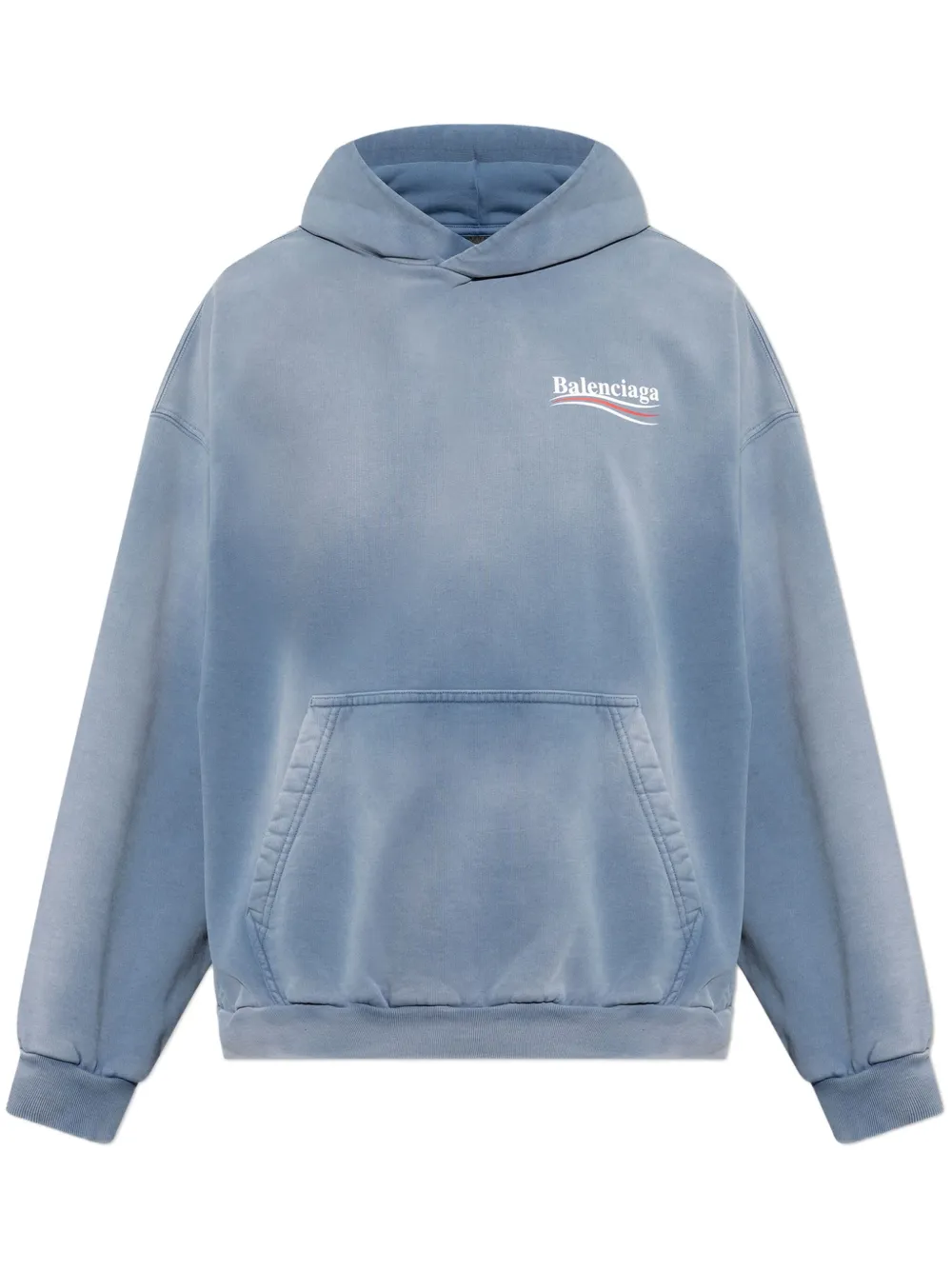 Balenciaga Hoodie met logoprint Blauw
