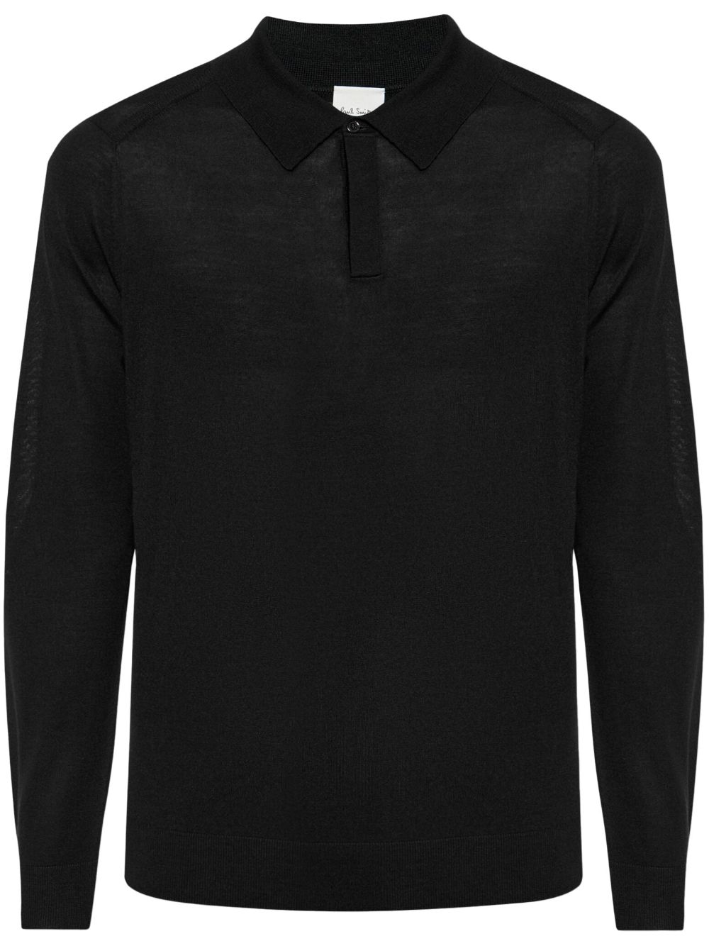 Paul Smith Poloshirt van merino Zwart