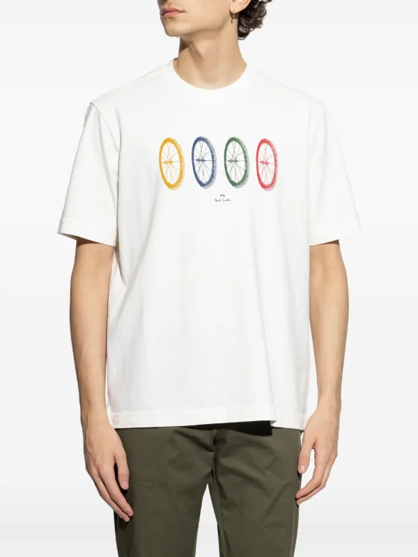 PS Paul Smith Wheels プリント Tシャツ | ホワイト | FARFETCH JP