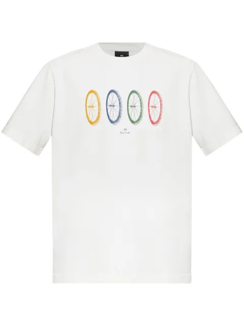 PS Paul Smith Wheels-print T-shirt