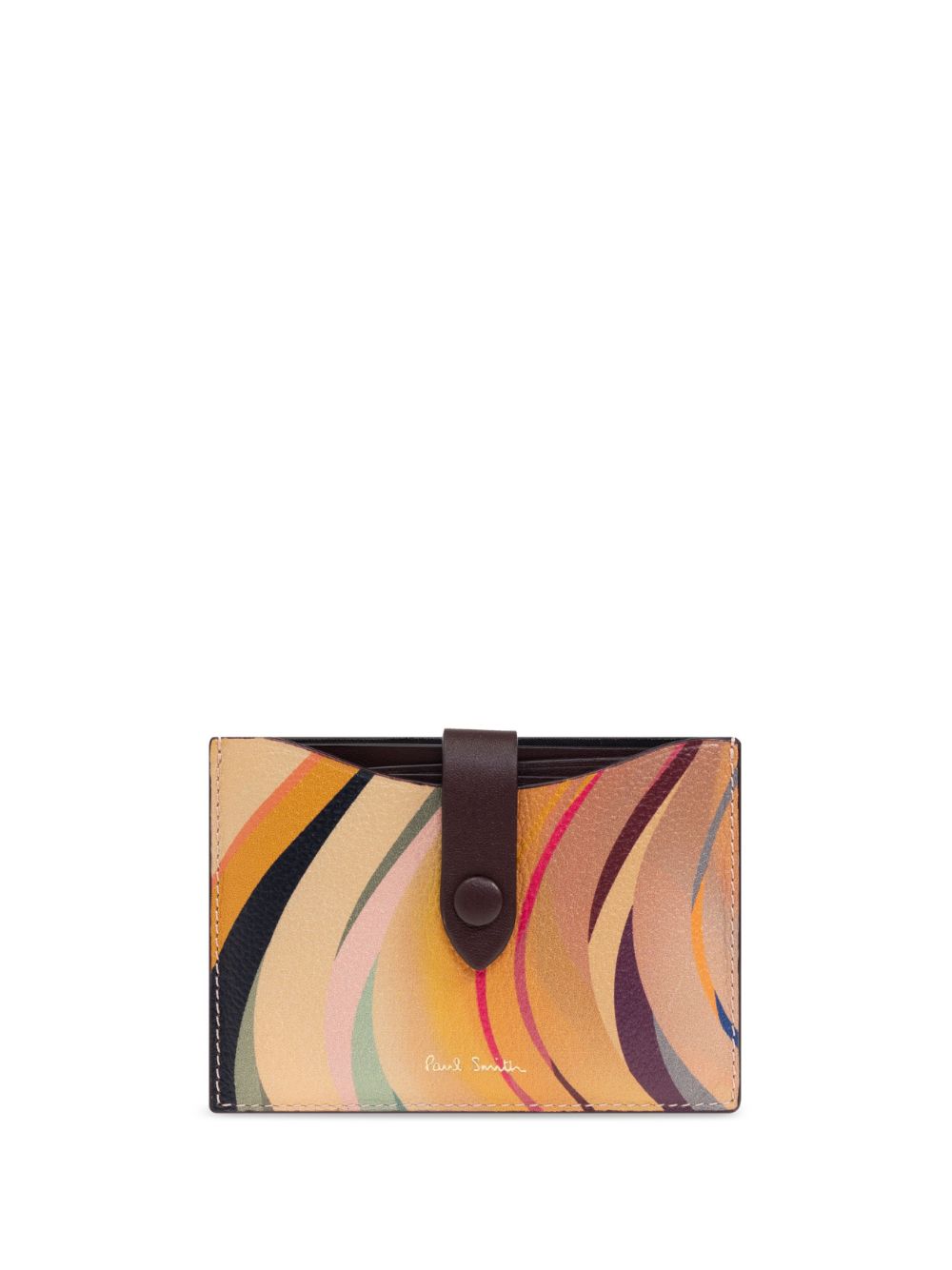 Dusky Swirl-print card holder