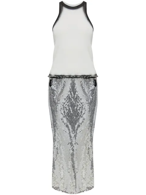 The Attico panelled midi dress