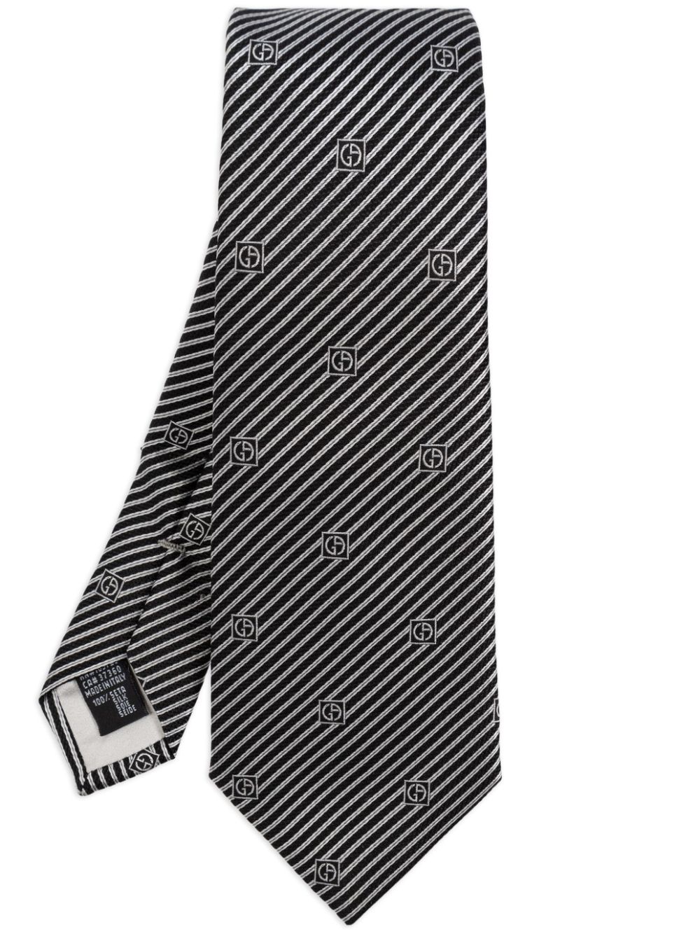 logo-embroidered tie