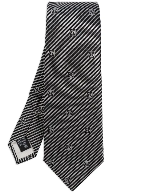 Giorgio Armani corbata de seda con logo bordado
