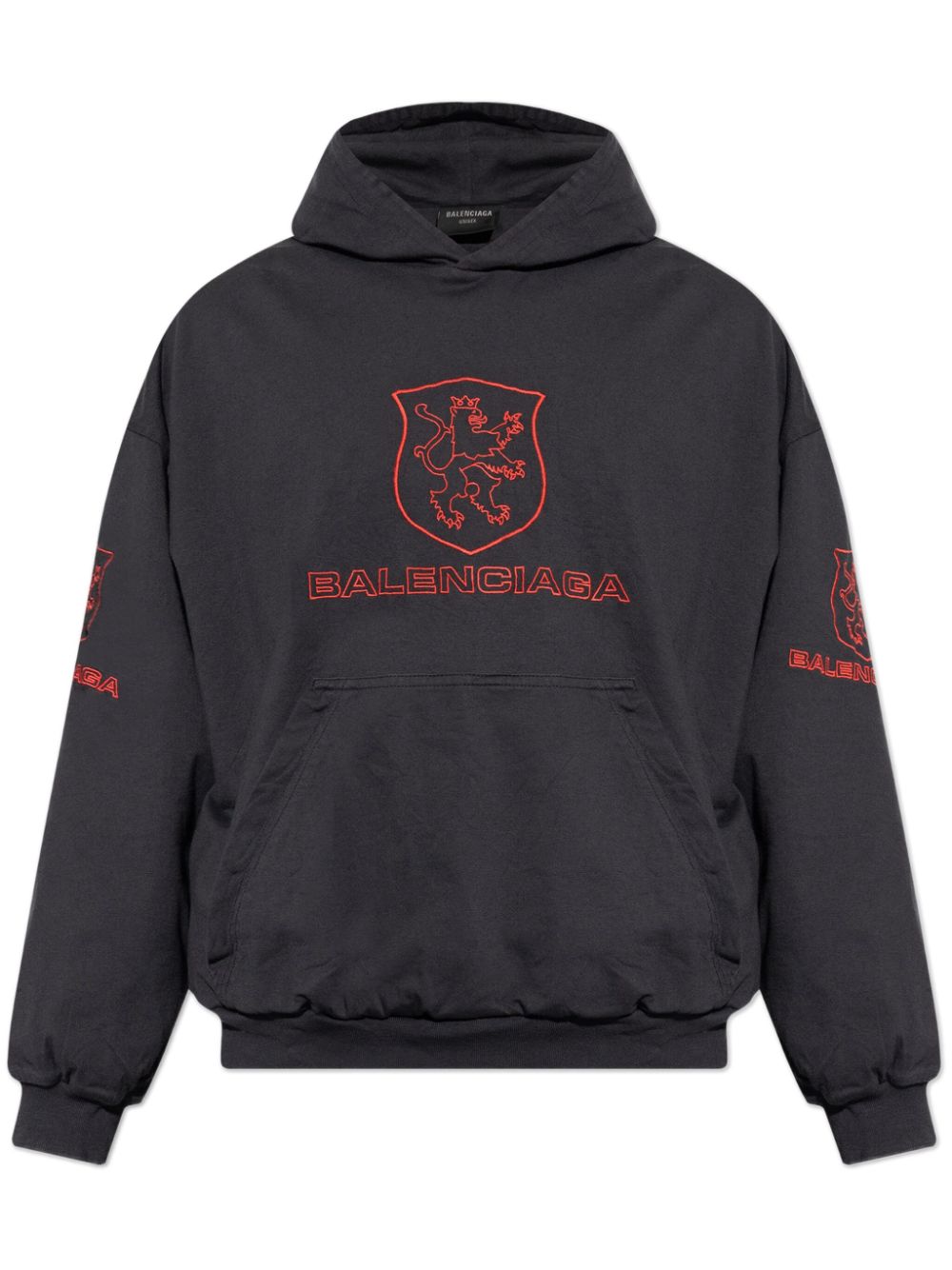 logo-embroidered hoodie