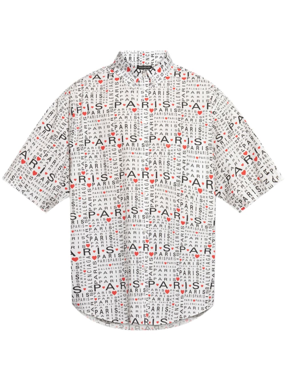 Balenciaga logo-print shirt Wit