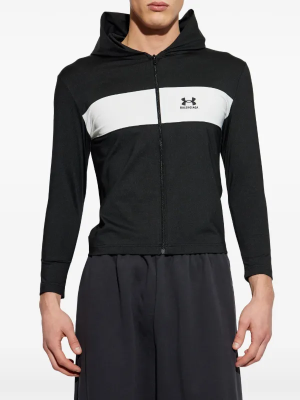 Balenciaga x Under Armour logo-embroidered Hoodie | Black