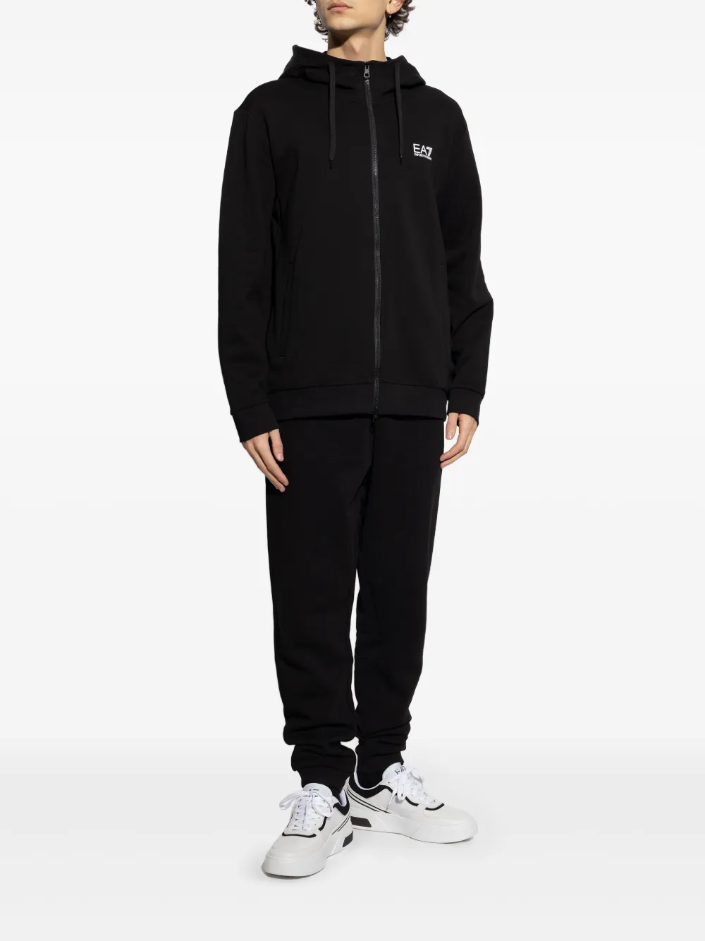 Ea7 Emporio Armani Katoenen trainingsbroek Zwart