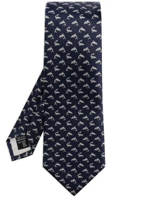 Giorgio Armani corbata con peces estampados
