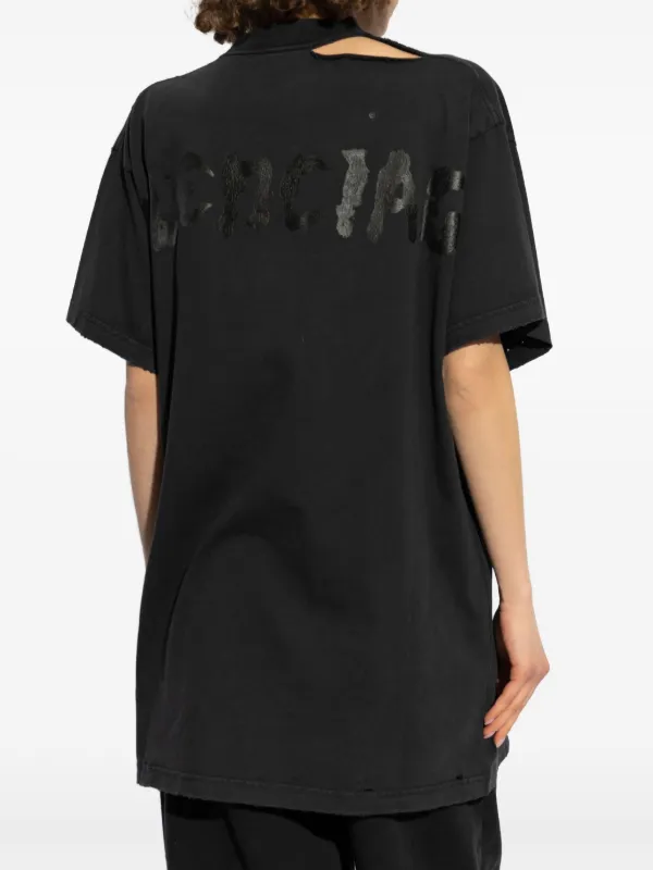 Balenciaga logo-print T-shirt | Black | FARFETCH
