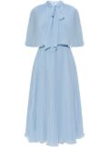 Self-Portrait chiffon cape midi dress - Blue