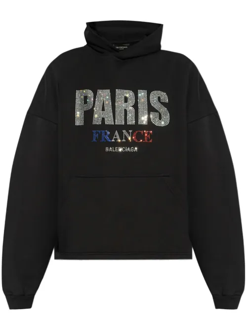 Hoodie à logo en clous - Balenciaga - Modalova
